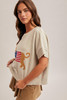 HEM & THREAD CREW NECK SHORT SLEEVE USA PUPPY TOP