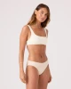 ROXY PUKA DOTS SQUARE NECK BRALETTE BIKINI TOP