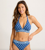 TOMMY BAHAMA NOBLE PINEAPPLE REVERSIBLE HALTER BIKINI TOP