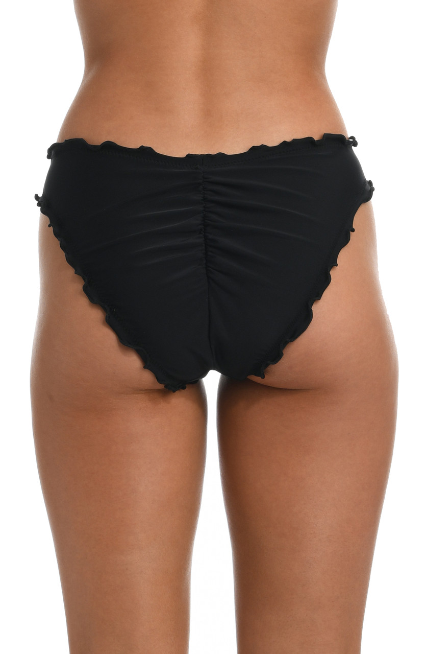 Ruffle Bikini Bottom - Black