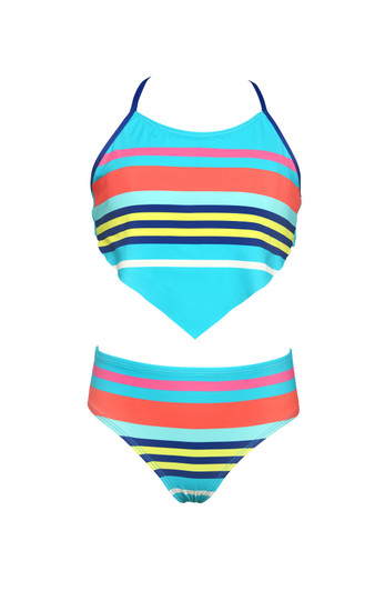 HOBIE GIRLS SAIL AWAY STRIPE HANKINI SET 7-16