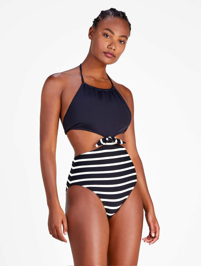 KATE SPADE BRETON STRIPE MONOKINI ONE PIECE
