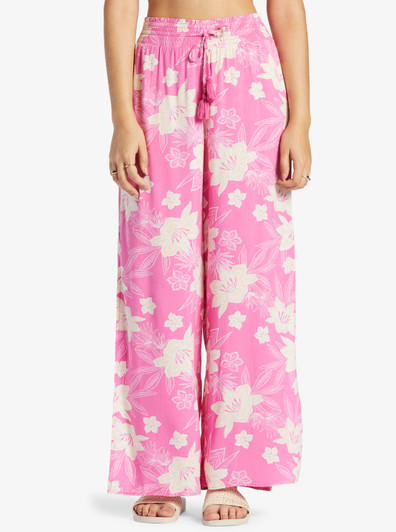 ROXY TROPICAL RHYTHM BEACH PANT - PINK WILD OASIS