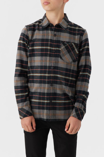 O'NEILL BOY'S REDMOND PLAID STRETCH FLANNEL