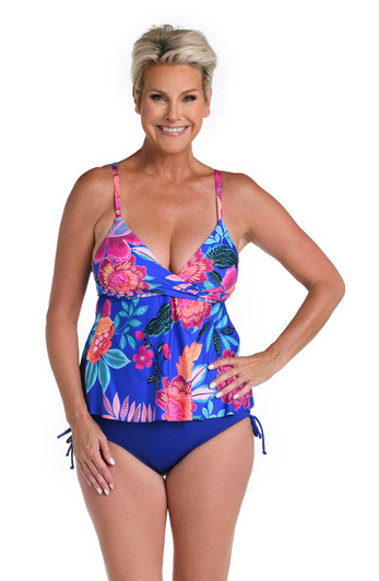 24TH & OCEAN LUMINOUS BLOSSOM WRAP TANKINI