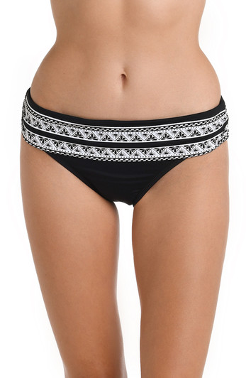 LA BLANCA SHADOW FLORAL BANDED HIPSTER BOTTOM