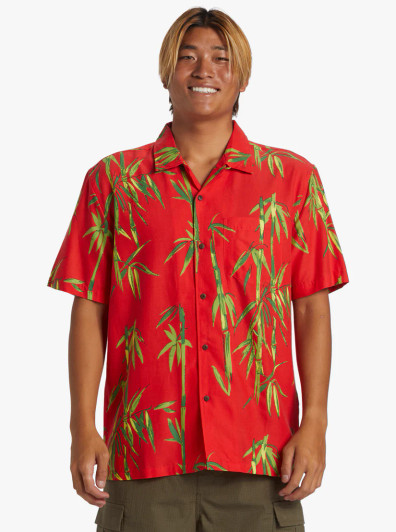 QUIKSILVER BAMBOO DNA ISLAND SHORT SLEEVE WOVEN SHIRT