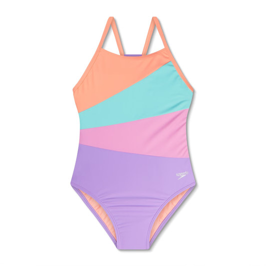 SPEEDO GIRLS RADIATING SPLICE ONE PIECE 7-14