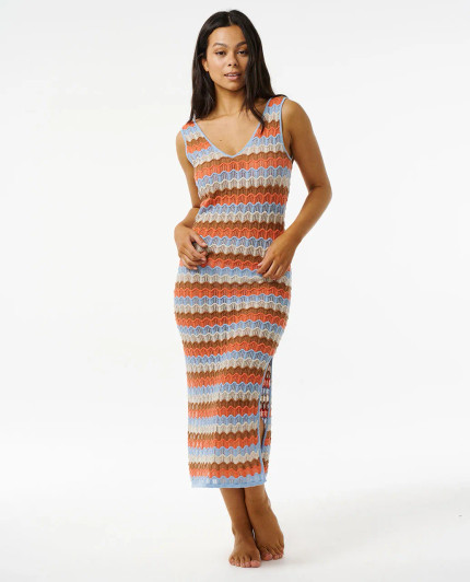 RIP CURL SANTORINI SUN CROCHET DRESS