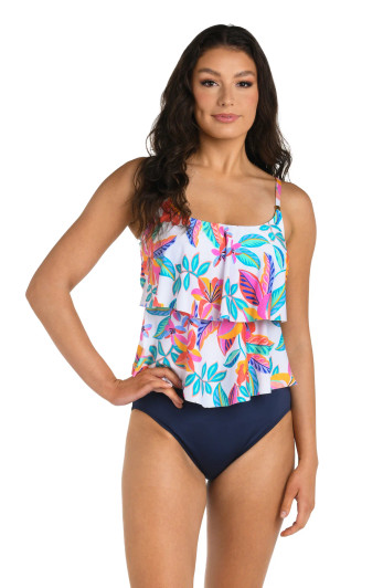 24TH & OCEAN FRANCESCA TROPICAL TWO TIERED TANKINI