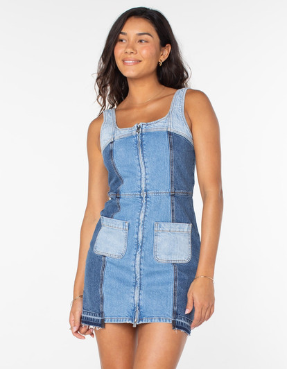 ROXY SAMI DENIM MINI DRESS