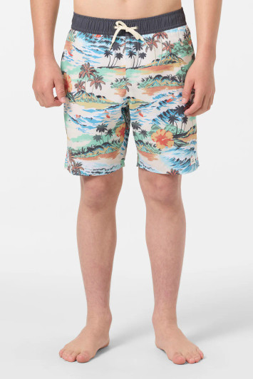 O'NEILL BOY'S HERMOSA ELASTIC WAIST LINED 16" SWIM TRUNKS (S-XL)