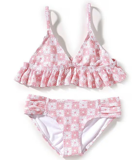 RAISINS GIRLS BEACH CHECK HB SET 7-16