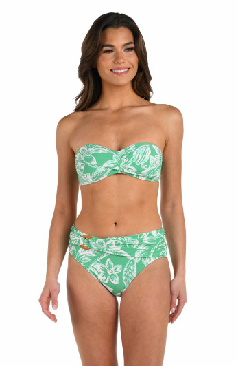 LA BLANCA BATIKI BALINESE TWIST BANDEAU BIKINI TOP