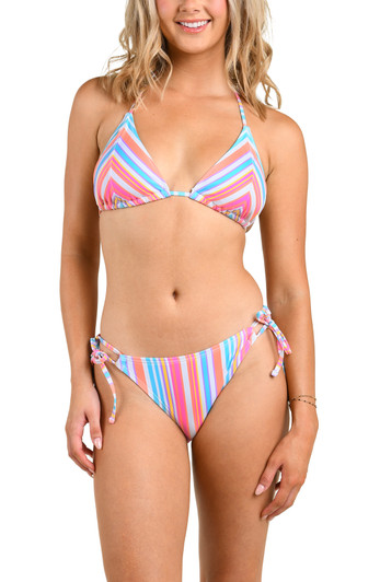 CITRUS SUMMER DAZE SEAMED TRIANGLE BIKINI TOP