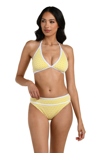 LA BLANCA PREP & PADDLE HALTER TOP