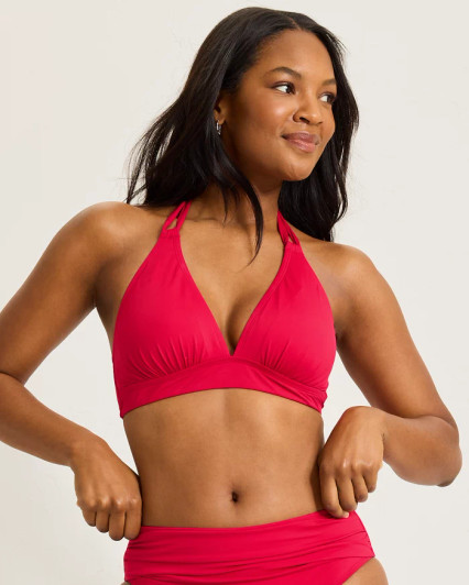 TOMMY BAHAMA PEARL DOUBLE-STRAP HALTER BIKINI TOP