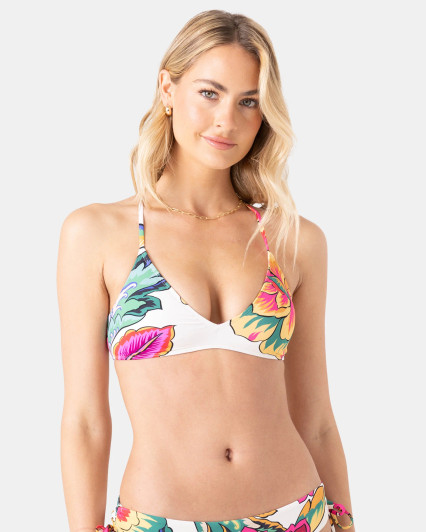 ROXY BEACH BLOSSOM ATHLETIC TRIANGLE BIKINI TOP