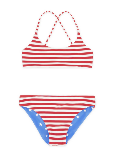 FEATHER 4 ARROW WAVERLY REVERSIBLE BIKINI - TRUE RED (6-12)