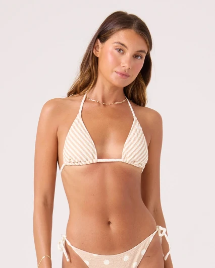 ROXY PUKA DOTS MINI TIKI TRIANGLE BIKINI TOP