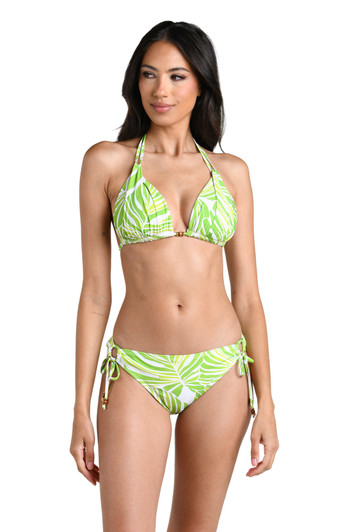 LA BLANCA SERENE PALM HALTER TRIANGLE BIKINI TOP