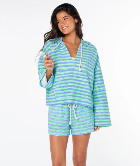 ROXY RICH COAST STRIPE HOODIE