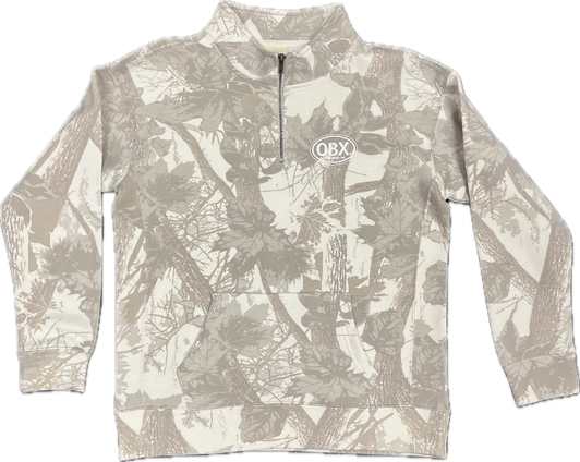 OBX CAMO ESSENTIAL FLEECE QUARTER ZIP
