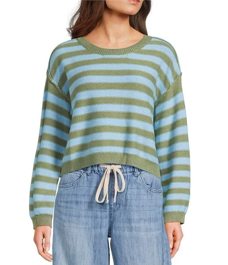 ROXY SWELL SEASON STRIPE SWEATER