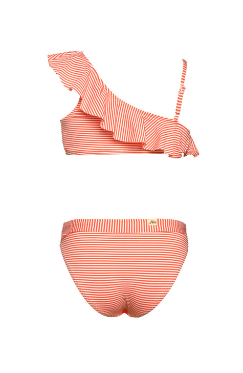 HOBIE GIRLS SAILOR STRIPES ONE SHOULDER RUFFLE SET 7-16