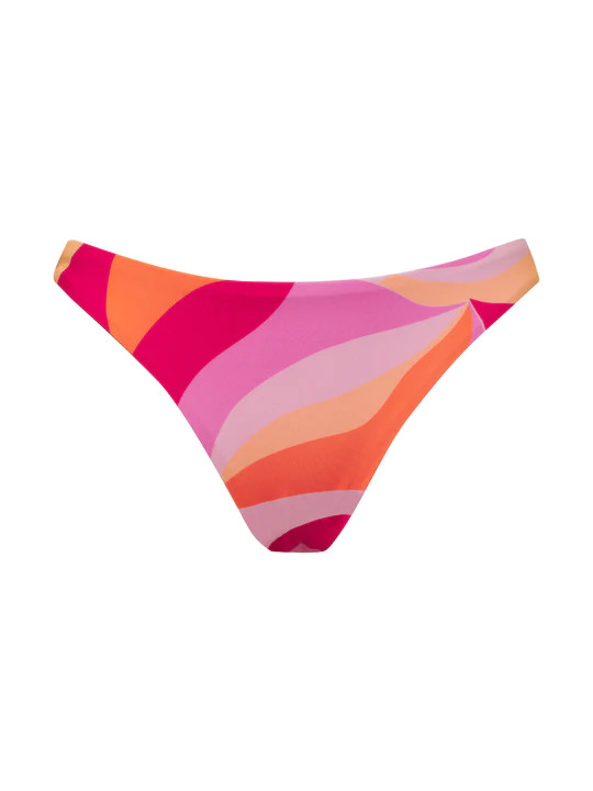 SANCTUARY CINCH BACK HIPSTER BIKINI BOTTOM - SHELL ABSTRACT