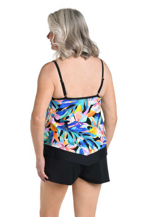 MAXINE SUNSET ISLE FLUTTER HEM TANKINI