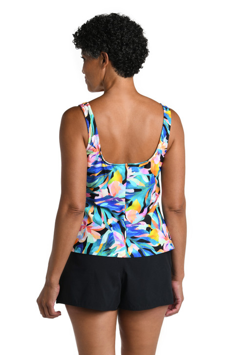 MAXINE SUNSET ISLE SCOOP NECK TANKINI (10-18)