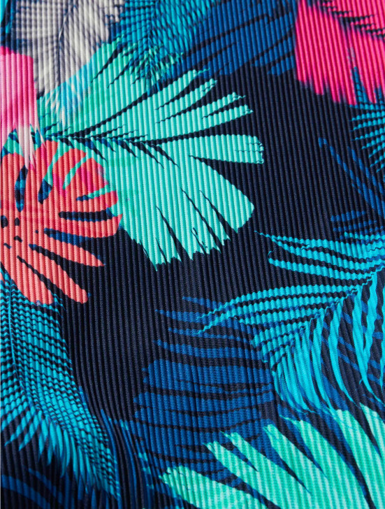 BEACH HOUSE SPORT BALA CROP BIKINI TOP - SHADY PALMS RIB