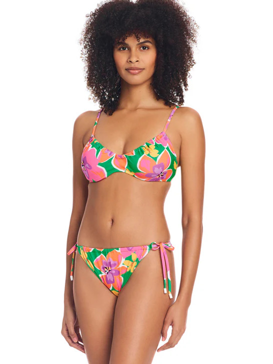 SANCTUARY SUPER BLOOM TUNNEL SIDE TIE HIPSTER BIKINI BOTTOM