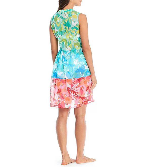 BLEU BY ROD BEATTIE SUMMER ESCAPES SHORT DRESS
