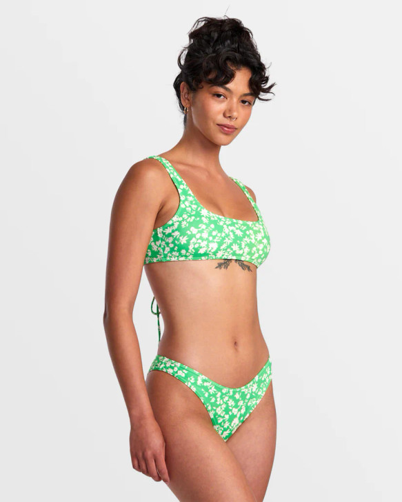 RVCA GARDEN PARTY LACE BACK BRALETTE BIKINI TOP