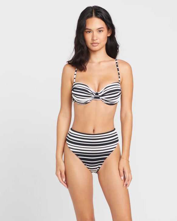 VOLCOM STAY IN LINE HIGH WAIST BIKINI BOTTOM