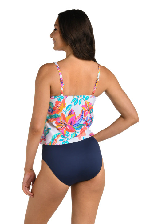 24TH & OCEAN FRANCESCA TROPICAL TWO TIERED TANKINI