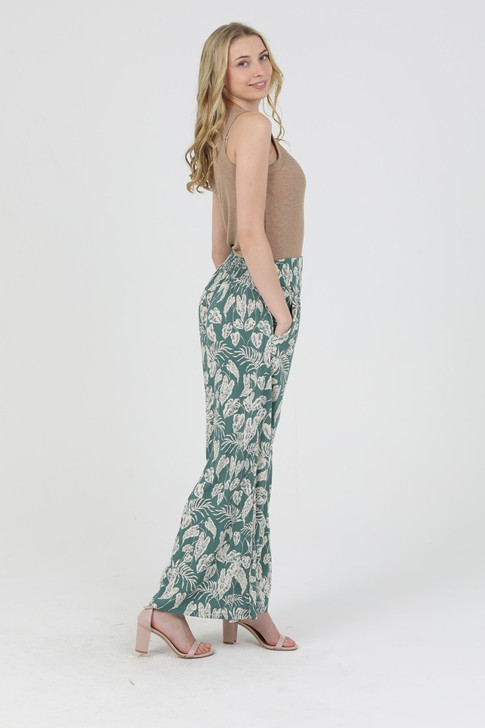 ANGIE PRINTED WIDE LEG PANTS