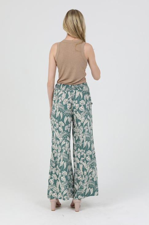 ANGIE PRINTED WIDE LEG PANTS