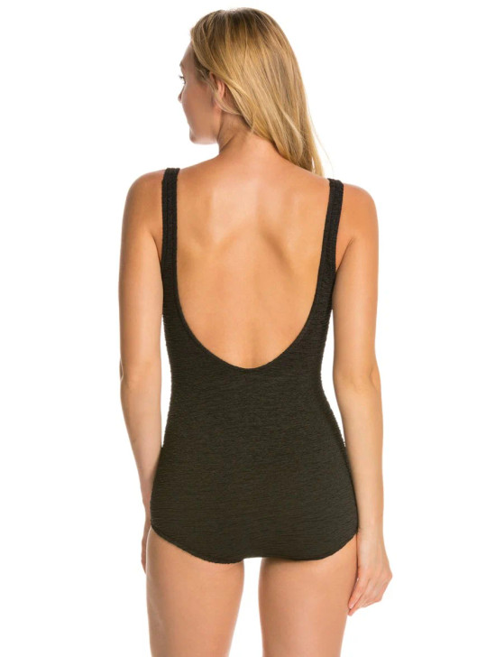 PENBROOKE KRINKLE SCCOP NECK SHEATH ONE PIECE