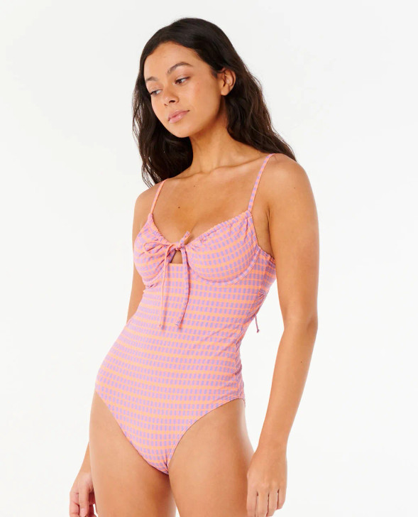 RIP CURL ISLES PLAID GOOD COVERAGE ONE PIECE