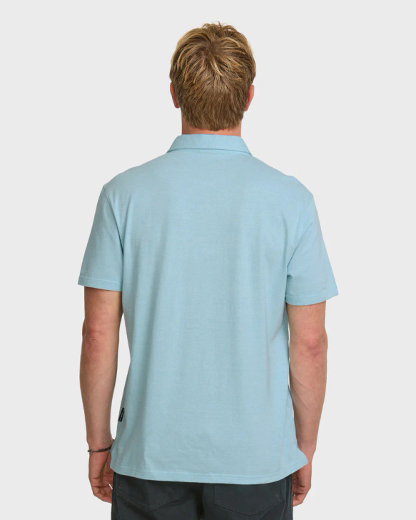 QUIKSILVER SUNSET CRUISE POLO SHIRT - AQUA BLUE