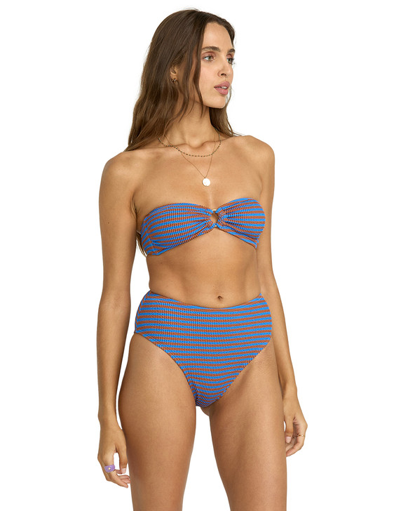 BILLABONG SUMMER HIGH STRIPE RIO BANDEAU BIKINI TOP