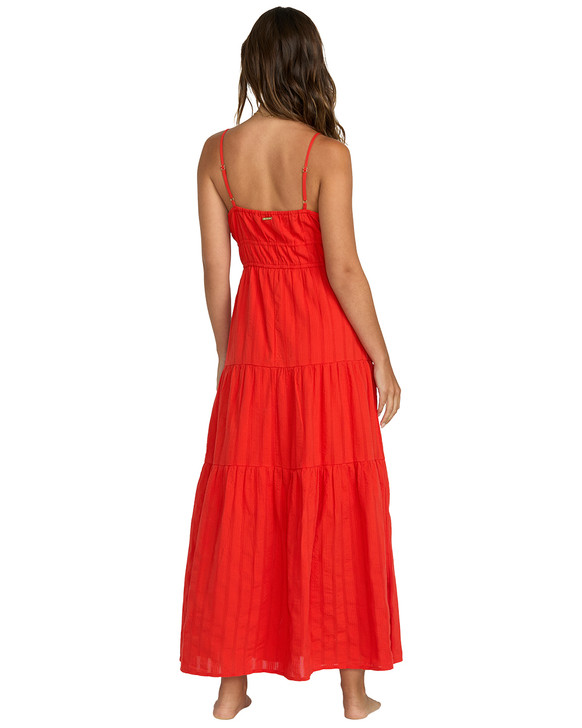 BILLABONG RED ALOHA MAXI DRESS