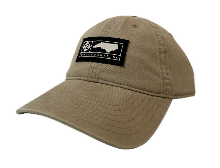 OBX NC LABEL PEACHED COTTON TWILL HAT
