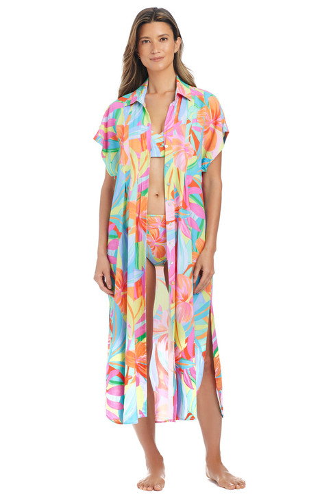 BLEU BY ROD BEATTIE BELLISSIMO BOTANICA SHIRT DRESS