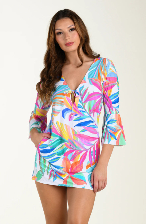 24TH & OCEAN CORDOBA TIE FRONT DRESS COVER UP