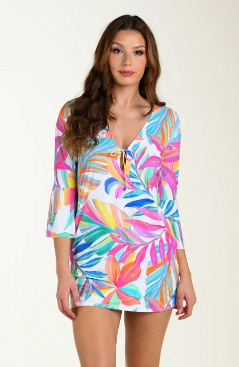 24TH & OCEAN CORDOBA TIE FRONT DRESS COVER UP