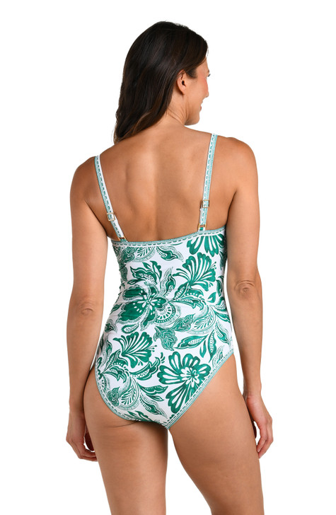 LA BLANCA BOTANICAL BROCADE LINGERIE ONE PIECE